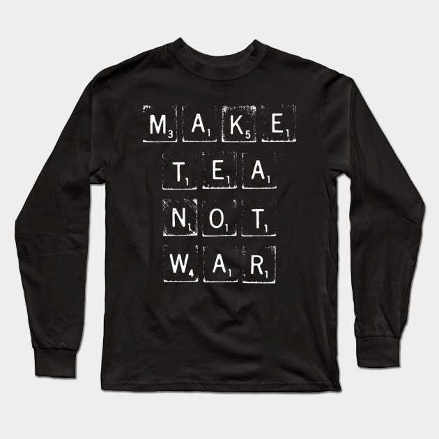 Vintage Tea Make Tea Not War Long Sleeve T-Shirt by DANPUBLIC